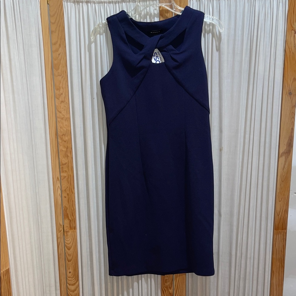 Aa Studio Navy Midi Dress
